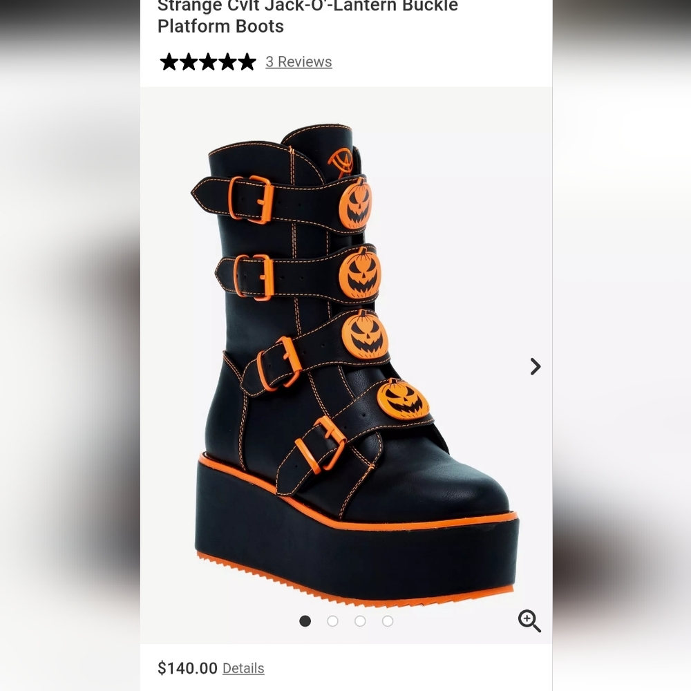 Halloween Buckle Boots
